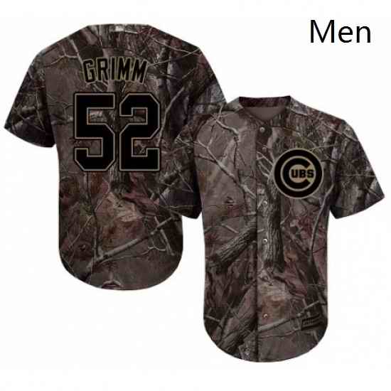 Mens Majestic Chicago Cubs 52 Justin Grimm Authentic Camo Realtree Collection Flex Base MLB Jersey